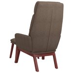 vidaXL Chaise de relaxation avec tabouret Taupe Tissu