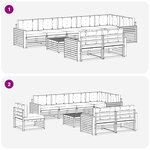 vidaXL Ensemble de canapés d'extérieur 9 Pièces Naturel et Anthracite