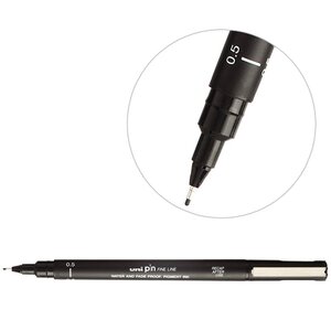 Feutre technique PIN pointe calibrée 0 5mm noir UNI-BALL