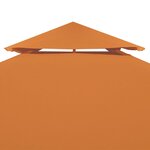 vidaXL Recouvrement de remplacement d'auvent 310 g/m² Orange 3x4 m
