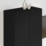 vidaXL Meuble TV mural Noir 59 5 x 31 x 80 cm Bois d'ingénierie