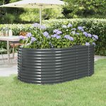 vidaXL Lit surélevé de jardin Acier galvanisé Anthracite