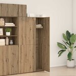 vidaXL Haut Armoire 2 Pièces Chêne artisanal 70 x 42 5 x 185 cm