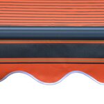 vidaXL Auvent manuel rétractable avec LED 350x250 cm Orange et marron