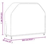 vidaXL Housse de barbecue 162x61x122 cm noir oxford 420D