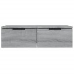 vidaXL Armoires murales 2 Pièces Sonoma gris 68x30x20cm Bois d'ingénierie