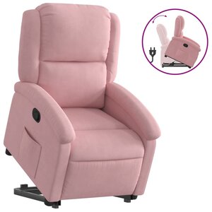 vidaXL Fauteuil inclinable Rose Velours