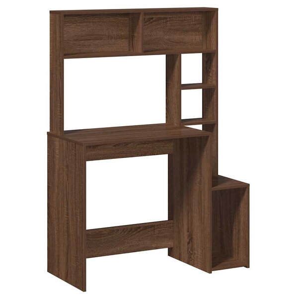 vidaXL Bureau et étagères chêne marron 100x45x140 cm bois d'ingénierie