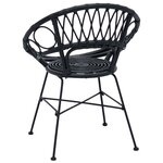 vidaXL Chaise de salle à manger 2 Pièces Noir 49 x 51 x 81 cm