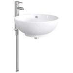 vidaXL Lavabo de salle de bains Chrome 44 x 44 x 16 cm métal