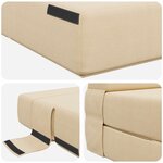 vidaXL Canapé-lit pliable Crème 70 x 80 x 60 cm Tissu