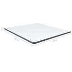 vidaXL Surmatelas de sommier tapissier 200x180x5 cm mi-doux