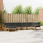 vidaXL Ensemble de canapés d'extérieur 7 Pièces Blanc et anthracite