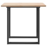 vidaXL Table à manger cadre en O 90x90x75 5cm bois de pin massif acier