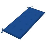 vidaXL Banc de jardin 2 places avec coussin 120 cm Bois d'eucalyptus