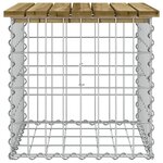 vidaXL Banc de jardin design gabion 43x44x42 cm bois de pin imprégné