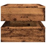 vidaXL Table basse avec lumières LED vieux bois 90x50x40 cm