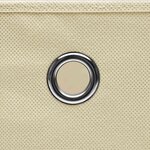 vidaXL Boîtes de rangement à couvercles 10 Pièces Crème 32x32x32 cm Tissu