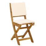 vidaXL Chaises de bistrot d'extérieur 4 pc Crème blanc