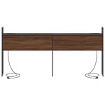 vidaXL Tête de lit de rangement Chêne marron 200 cm Bois d'ingénierie