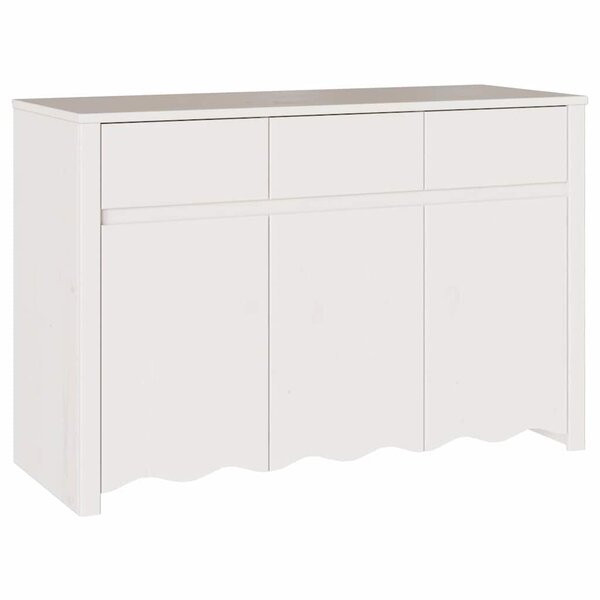 vidaXL Buffet Drammen Blanc 114 x 43 x 75 5 cm Bois de pin massif
