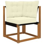 vidaXL Coussin de canapé d'extérieur 3 Pièces Crème Polyester