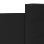 vidaXL Cadre de lit avec tête de lit noir 90x190 cm bois d'ingénierie