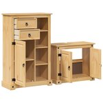 vidaXL Ensemble de meubles salle de bain 2 Pièces Corona bois pin massif
