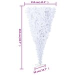 vidaXL Sapin de Noël artificiel renversé avec support Blanc 210 cm