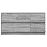 vidaXL Meuble TV avec LED sonoma gris 100x34x50 cm bois d'ingénierie