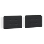 vidaXL Cadre de lit sans matelas blanc et noir 200x200 cm similicuir