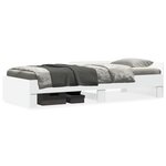 vidaXL Cadre de lit sans matelas blanc 90x200 cm bois d'ingénierie