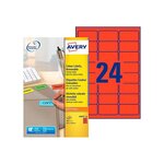 Etui 480 etiquettes universelles 63,5 x 33,9 mm enlevable rouge avery zweckform