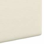 vidaXL Tête de lit suspendue Crème Tissu en velours côtelé