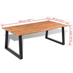 vidaXL Table de salle à manger 200 x 90 cm Bois d'acacia massif