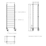 Echelle démontable 12 gn 1/1 - combisteel -  - inox 530x385x1785mm