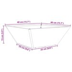vidaXL Ensemble de 5 jardinières de jardin en anthracite 40x40x15 cm en acier.