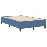 vidaXL Lit à ressorts Bleu 120 x 200 cm Tissu en velours côtelé