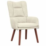 vidaXL Fauteuil relaxant Crème 63 x 67 x 94 cm Velours