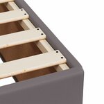 vidaXL Sommier à lattes de lit avec matelas Gris 100x200 cm Similicuir