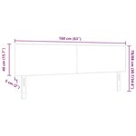 tête de lit vidaXL design simple gris clair 160 cm en tissu velours