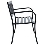 vidaXL Banc de jardin 125 cm Noir Acier