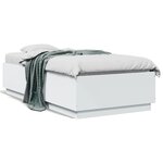 vidaXL Cadre de lit sans matelas blanc 75x190 cm