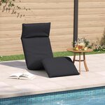 vidaXL Chaise longue pliante noir 175x54x8 5 cm tissu oxford