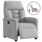 vidaXL Fauteuil inclinable électrique gris nuage tissu