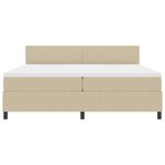 vidaXL Lit à Ressorts avec Matelas Vert Clair Gris 200x200 cm Tissu en Velours Côtelé