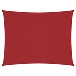 vidaXL Voile de parasol tissu oxford rectangulaire 2 5x4 m rouge
