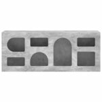 vidaXL Meuble TV Gris béton 100 x 35 x 40 cm Bois d'ingénierie