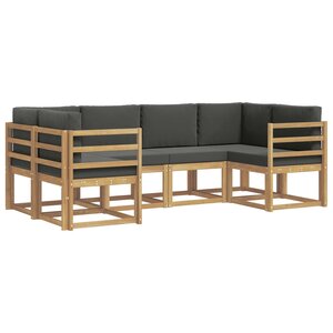 vidaXL Ensemble de canapés d'extérieur 6 Pièces Blanc et anthracite