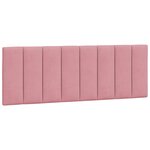 vidaXL Cadre de lit avec tête de lit Rose 140x200 cm Velours